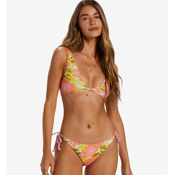 🔥🔥BILLABONG - REVERSIBLE SUMMER FOLK AVA TANK TIE SIDE MED BIKINI SET🔥🔥 - Picture 3 of 12